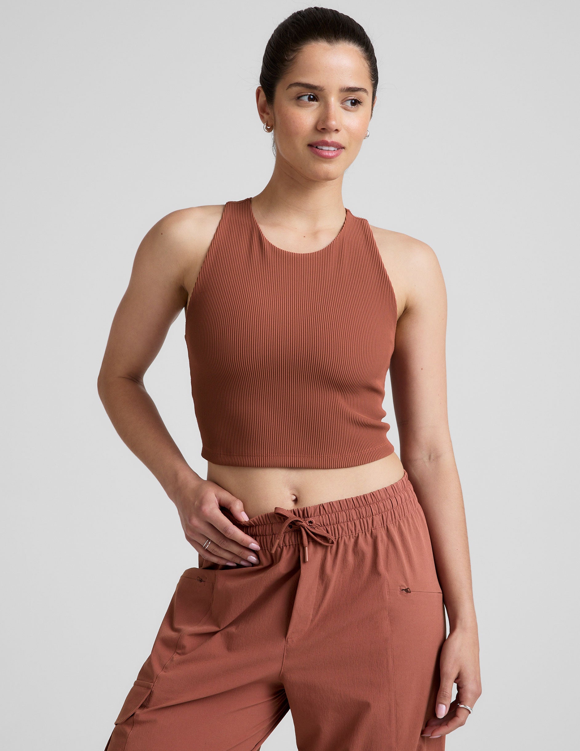 Refocus Ribbed Cropped Tank