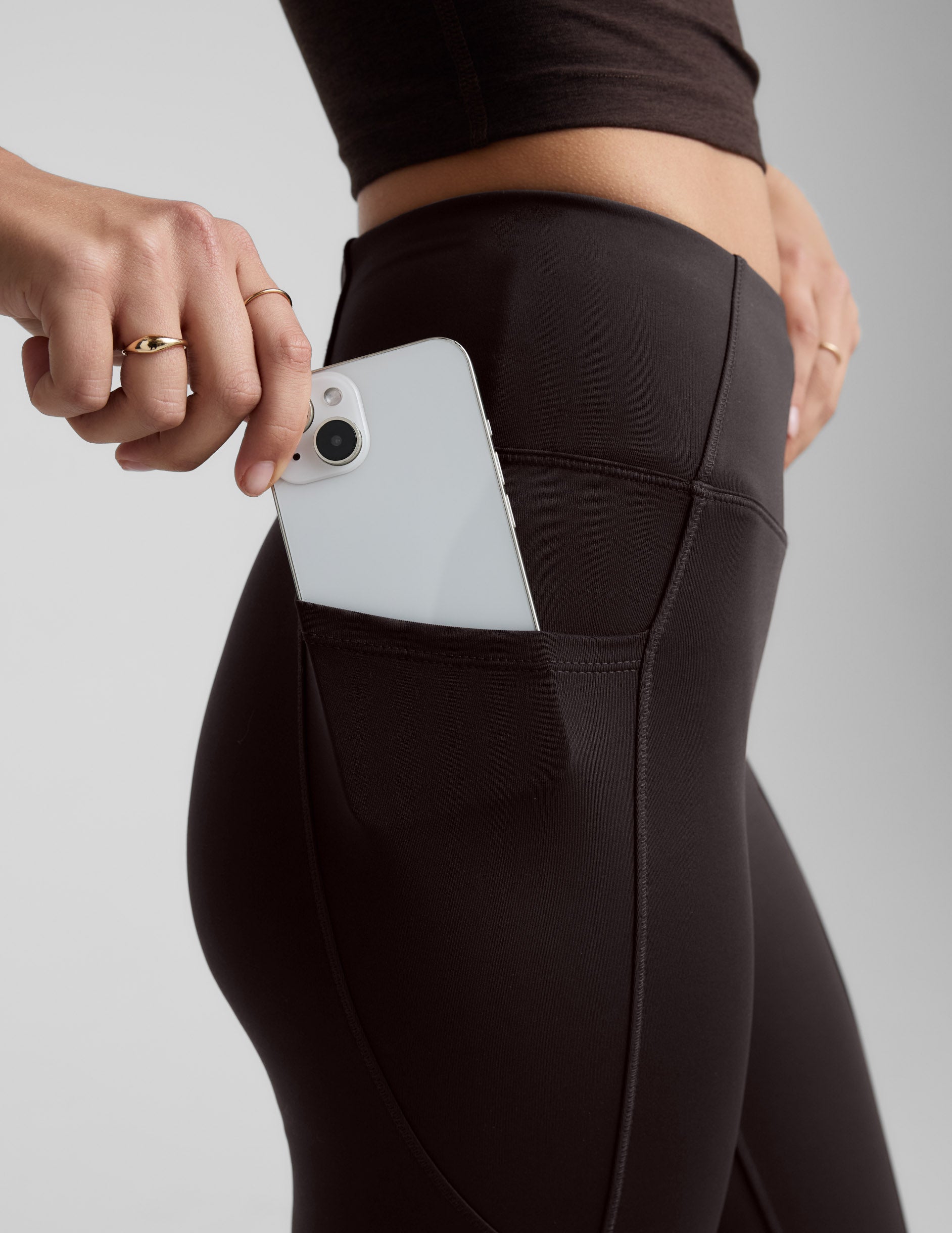 Pacer Fleece Zip Pocket Full Length Legging - Image 3