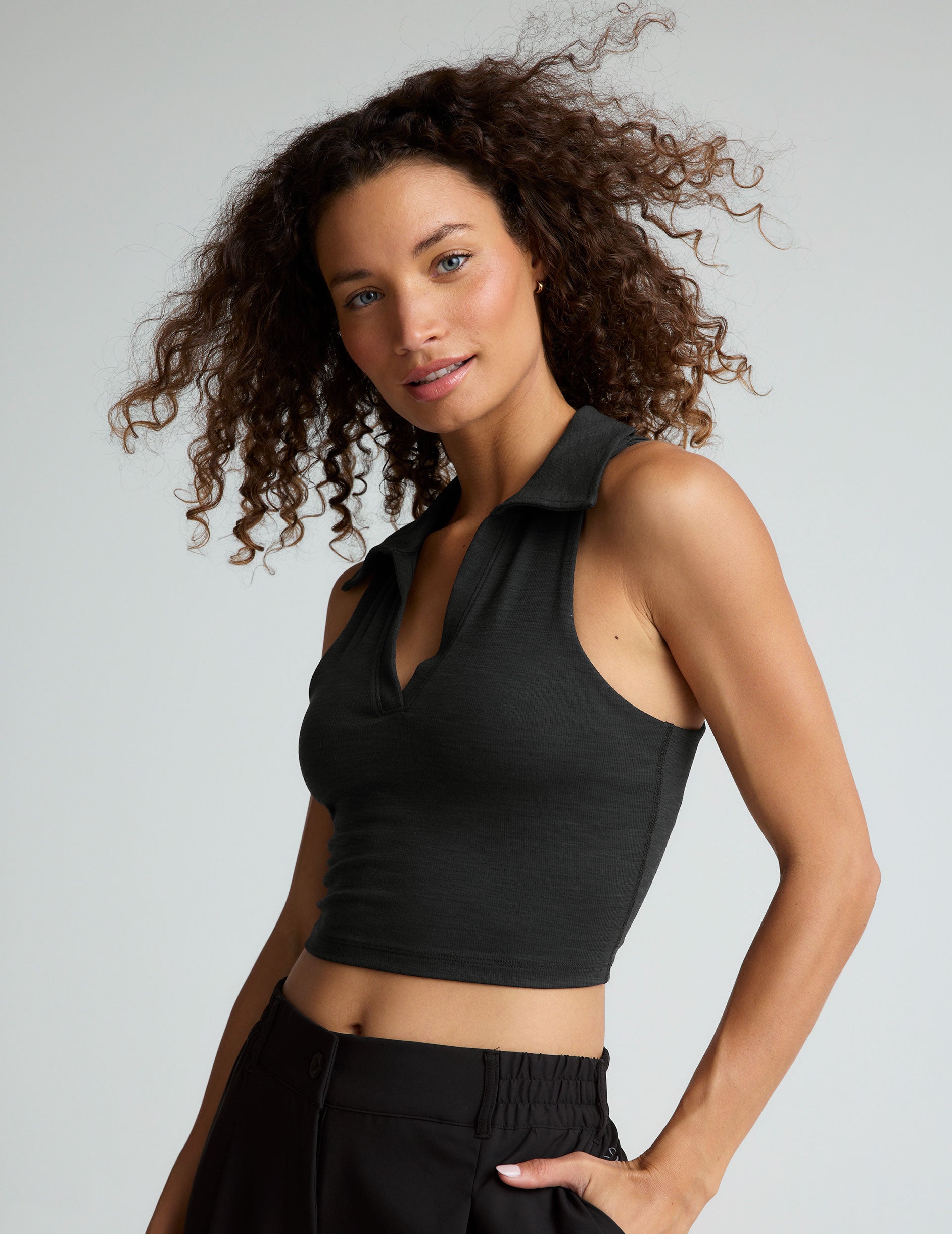 Heather Rib Prep Cropped Tank - Image 3