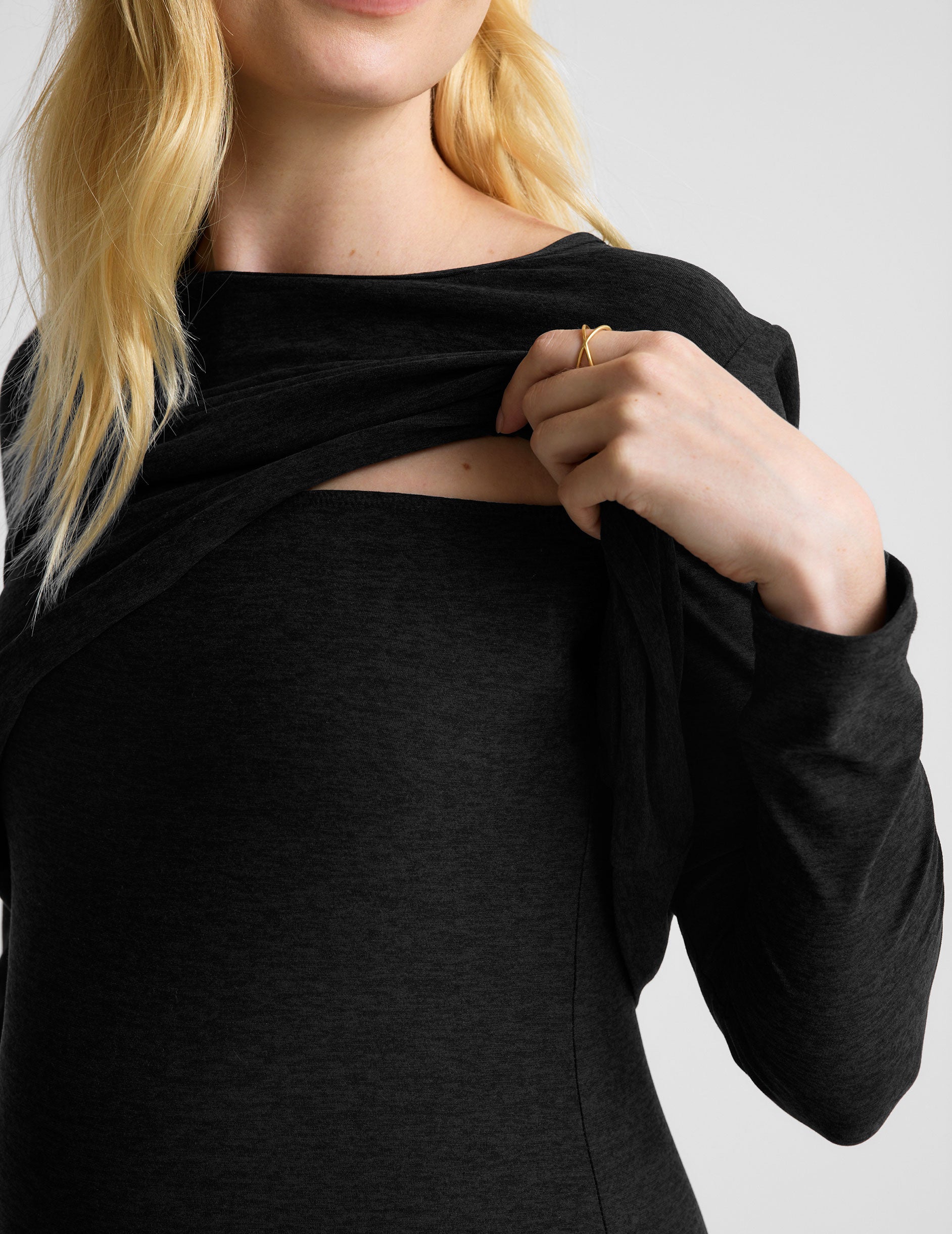 Featherweight Under Wraps Nursing Overlap Tee - Image 4