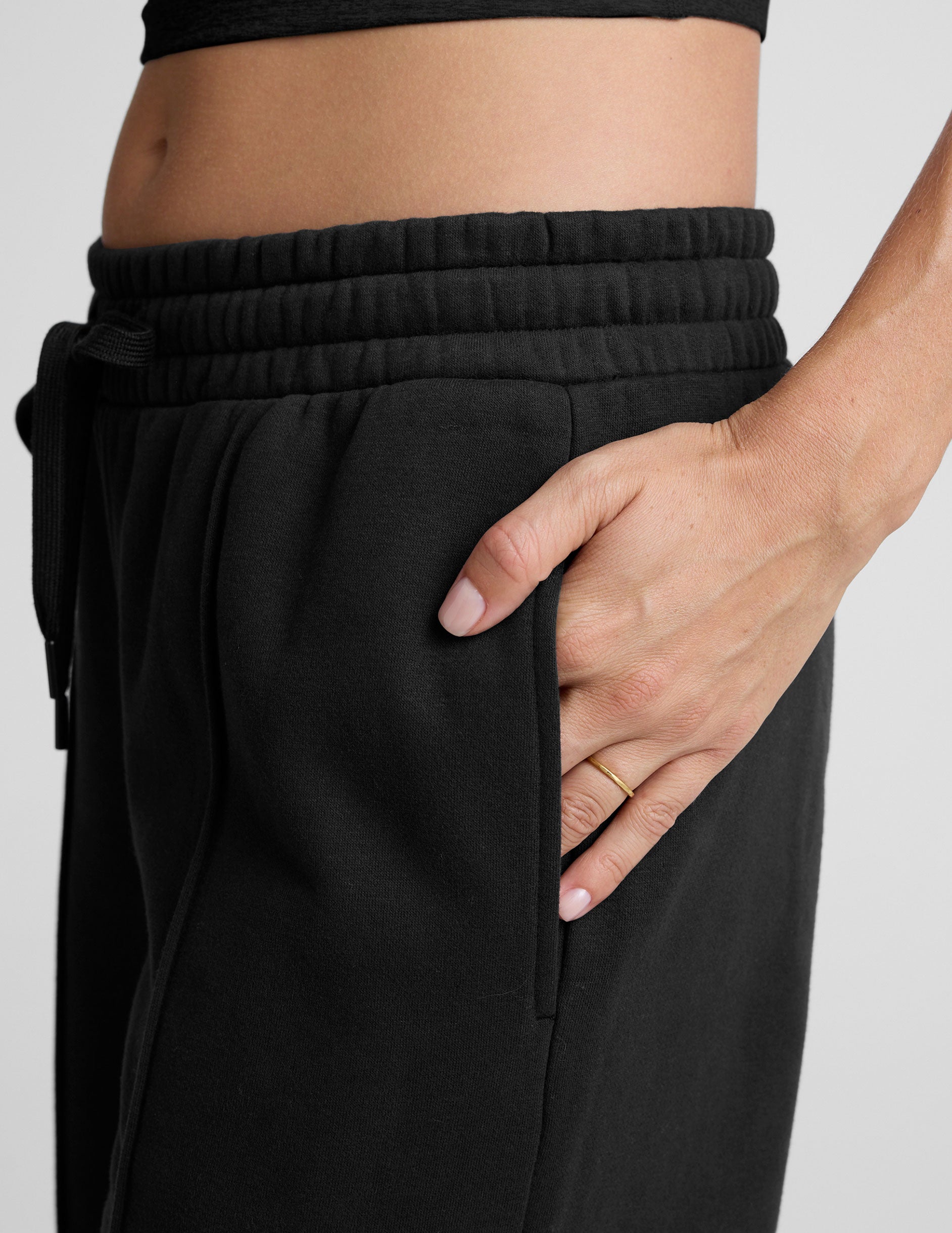 LuxeFleece Pintuck Wide Leg Pant - Image 5