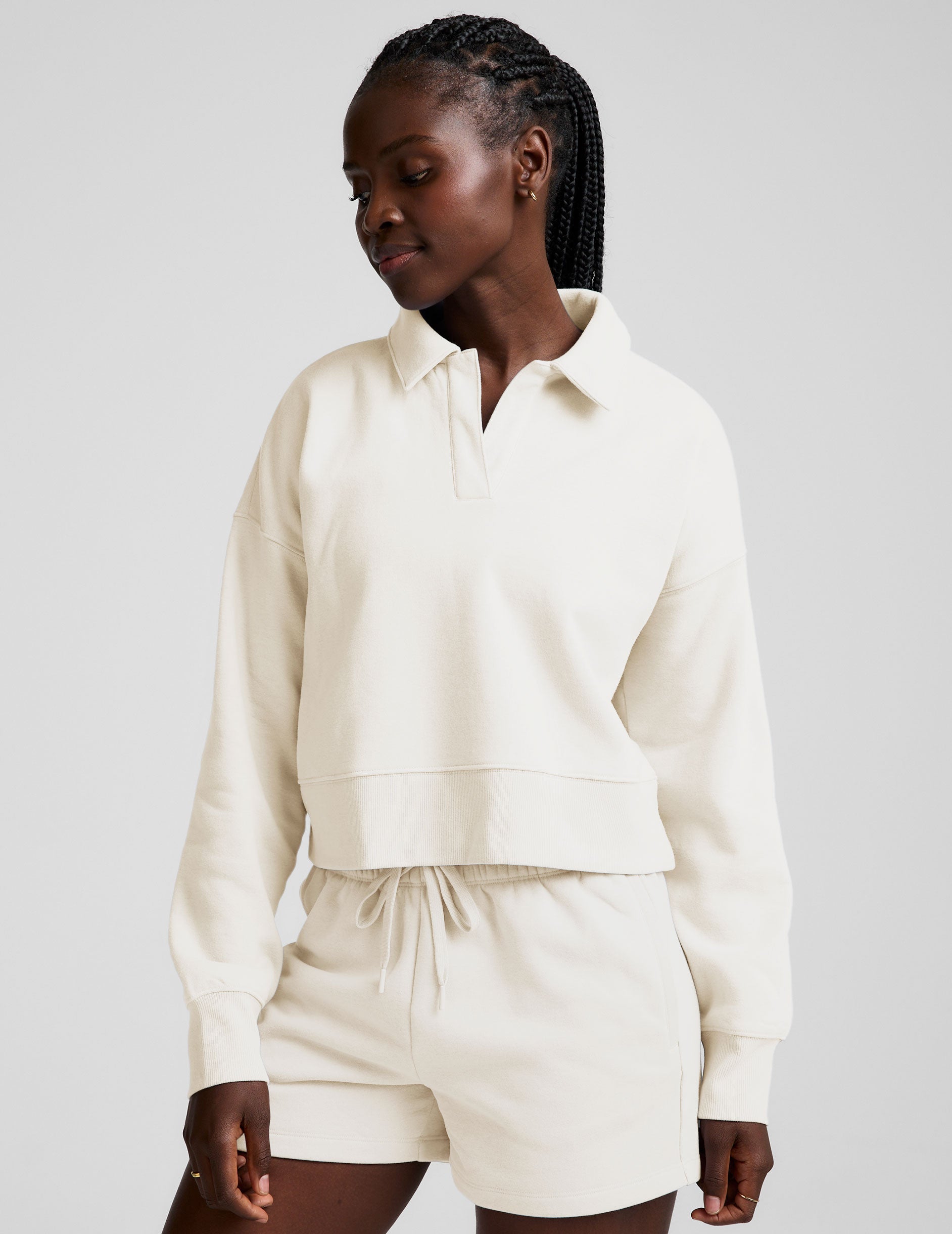LuxeFleece Collared Sweatshirt