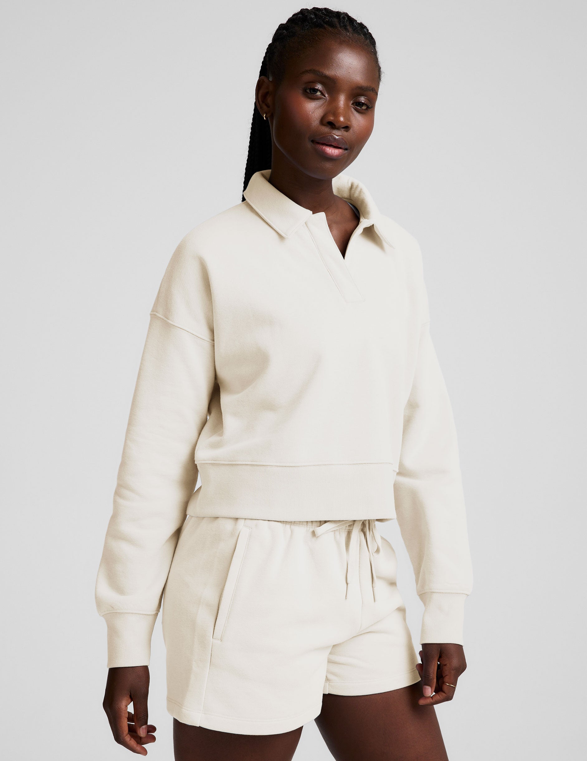 LuxeFleece Collared Sweatshirt - Image 2