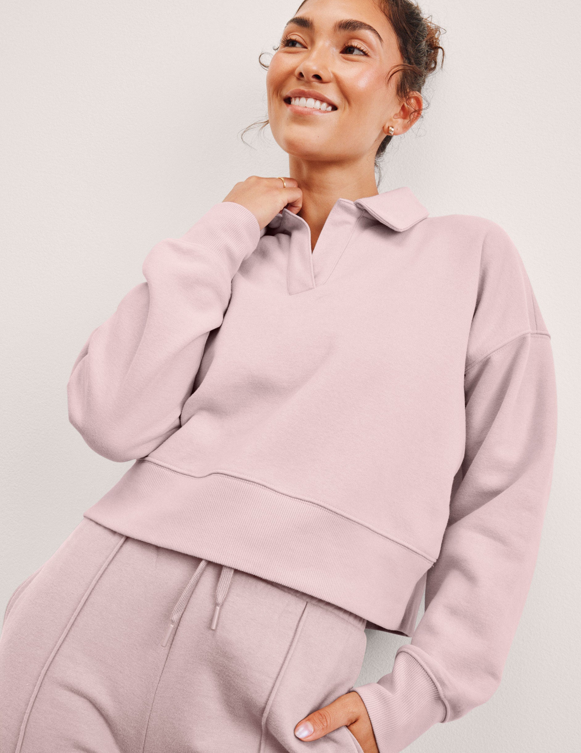 LuxeFleece Collared Sweatshirt