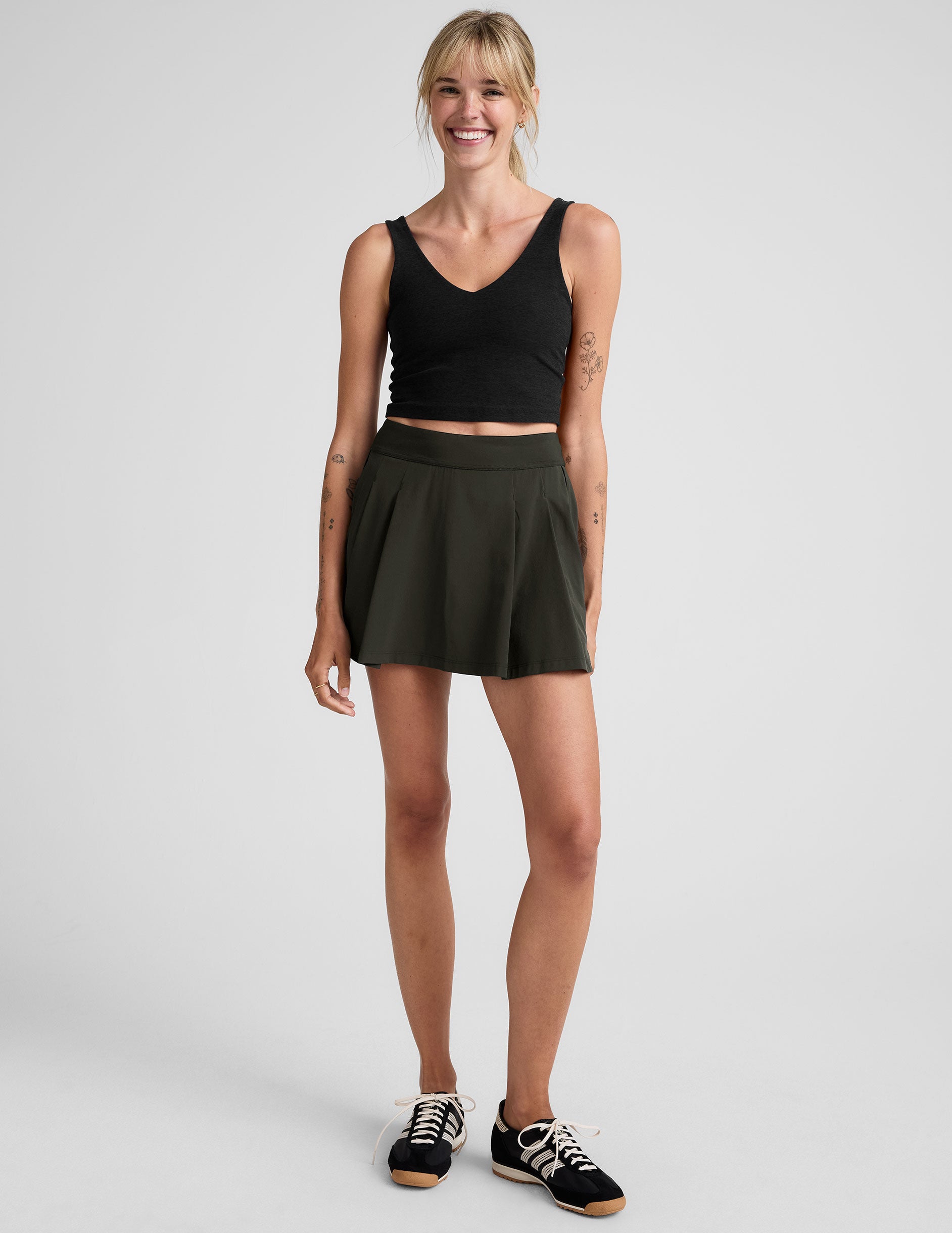 Score Pleated Skirt