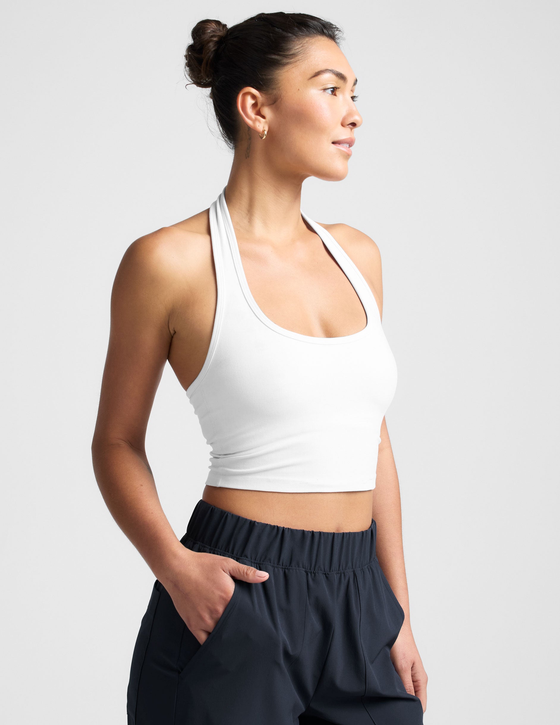 Spacedye Well Rounded Cropped Halter Tank - Image 2